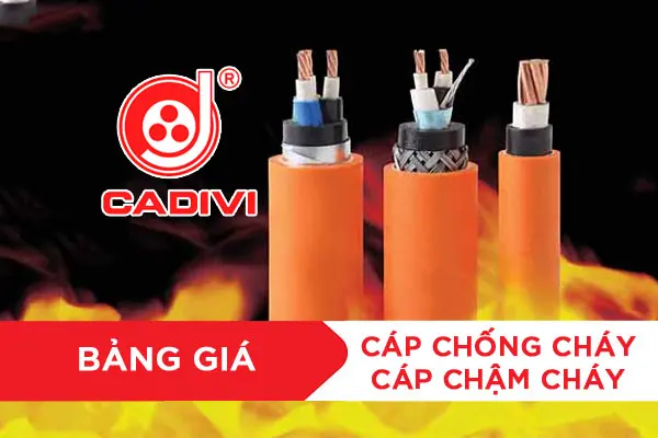 bảng giá cáp chống cháy cadivi